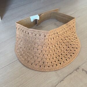 Elegant Tan Woven Visor